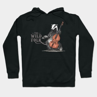 The Wild Folk - Badger on Bass Hoodie